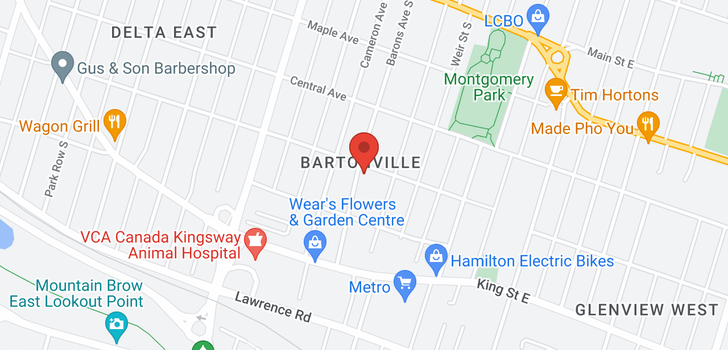 map of 89 BARONS Avenue S